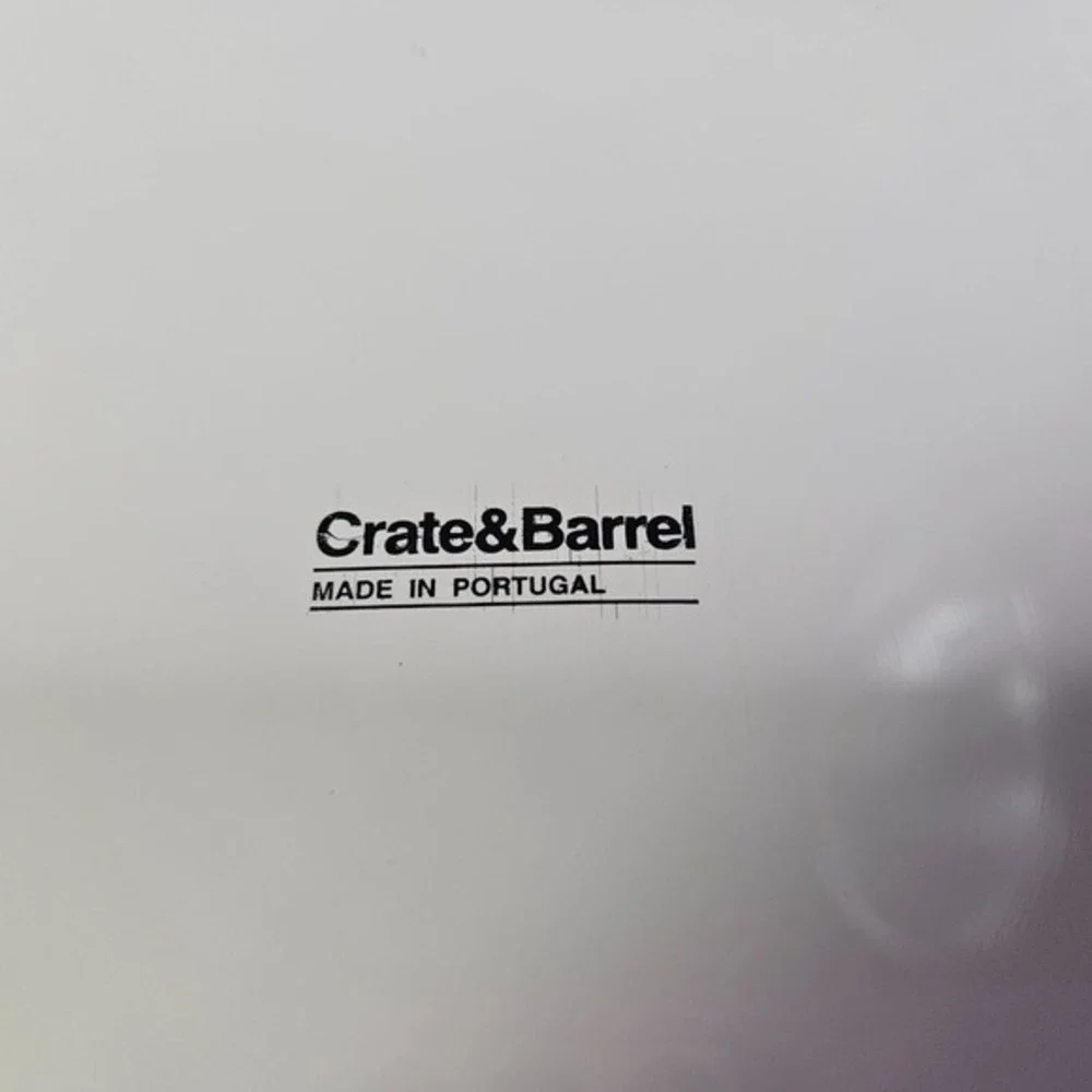 Crate and Barrel Tiago Covered Dish‎ Tortilla Server Blue Lid Portugal Ceramic